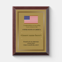 American Citizenship Award Plaque