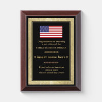 American Citizenship Award Plaque