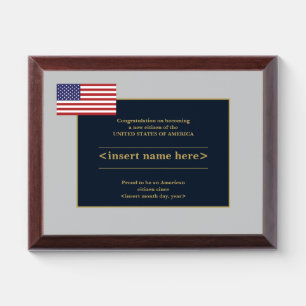 American Citizenship Award Plaque