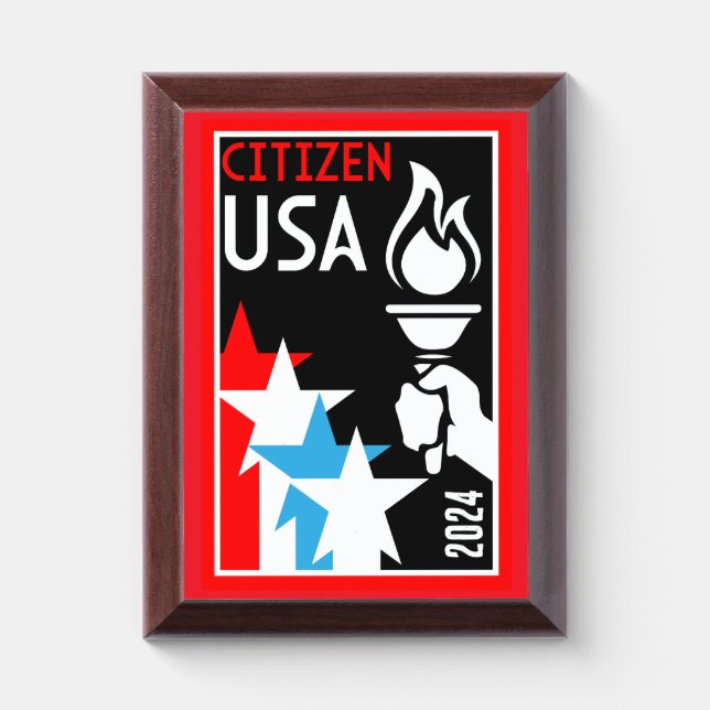 American Citizenship Gifts Award Plaque (Vertical)