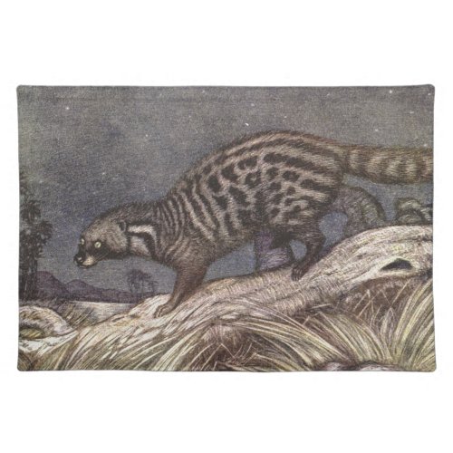 American Civet by Louis Sargent Vintage Animals Cloth Placemat