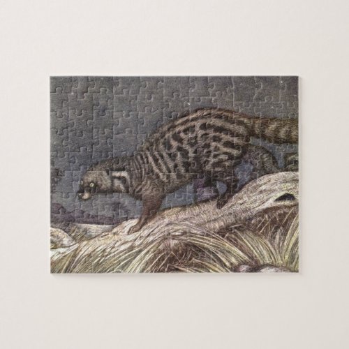 American Civet by Louis Sargent Vintage Animals Jigsaw Puzzle