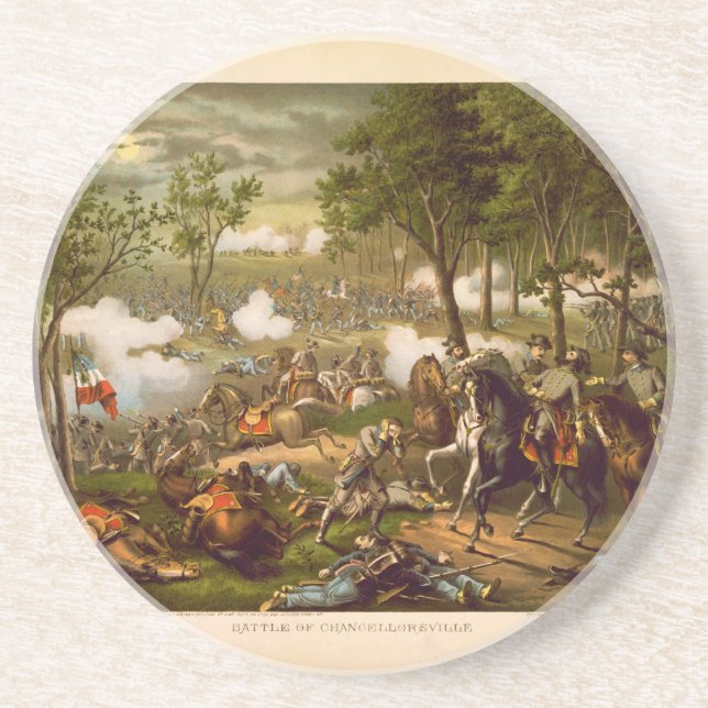 American Civil War Battle of Chancellorsville Drink Coaster (Front)