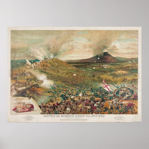 American Civil War Battle of Missionary Ridge Poster