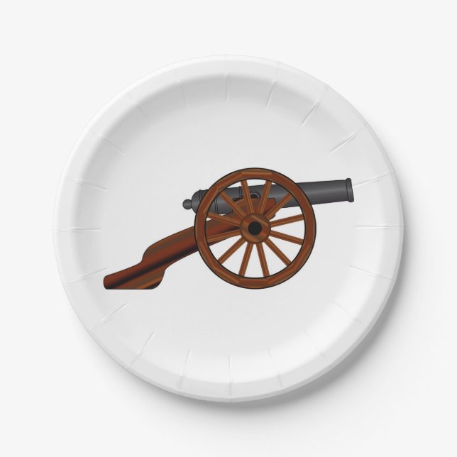 American Civil War Cannon Paper Plates (Front)