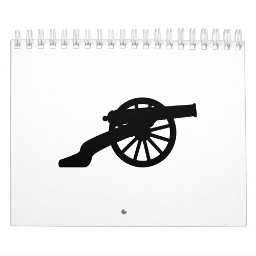American Civil War Cannon Silhouette Calendar