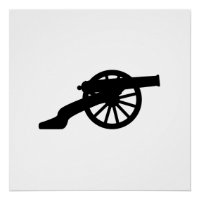 American Civil War Cannon Silhouette