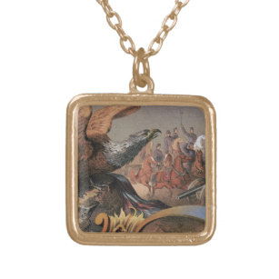 American Civil War Eagle Gold Plated Necklace