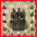 🏛️ American Civil War Heroes Southern Generals Square Wall Clock<br><div class="desc">Celebrate history with this beautifully designed Civil War Heroes Clock! Perfect for history buffs, educators, and crafters, this high-quality clock showcases a tribute to the legendary figures of the Civil War, bringing a touch of the past into your creative projects. Whether you’re home décor, or DIY crafts, this clock offers...</div>
