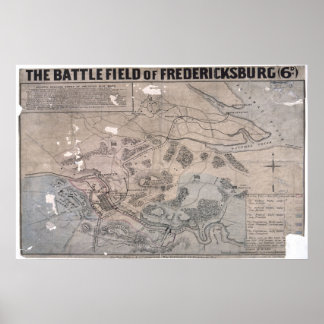 American Civil War Map Poster