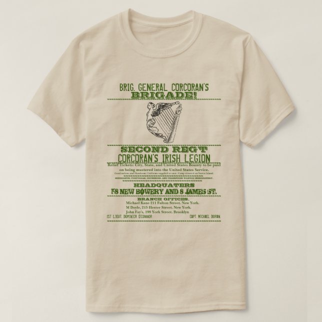 American Civil War Recruiting Poster T-Shirt (Design Front)