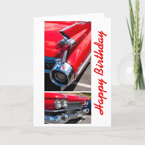 American Classic Car Birthday card