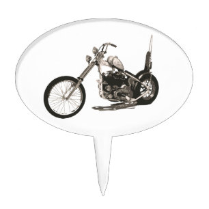 American Classic Chopper Motorcycle Cake Topper