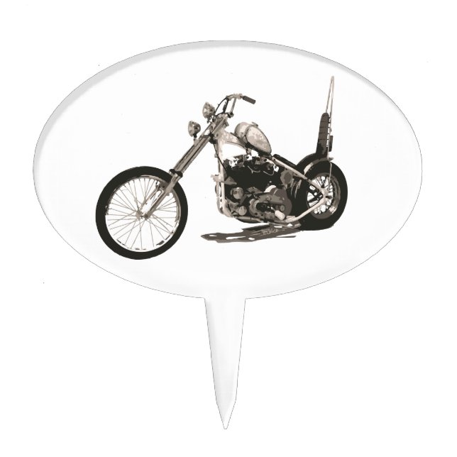 American Classic Chopper Motorcycle Cake Topper (Front)