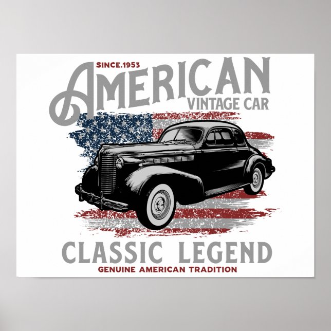 American classic legendPoster, Poster Paper (matte (Front)