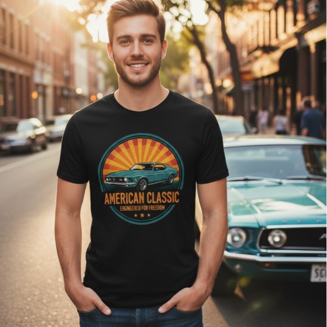 American Classic Muscle Car Retro T-Shirt Tri-Blend Shirt (Creator Uploaded)