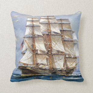 American Clipper Sovereign of the Seas Throw Pillow