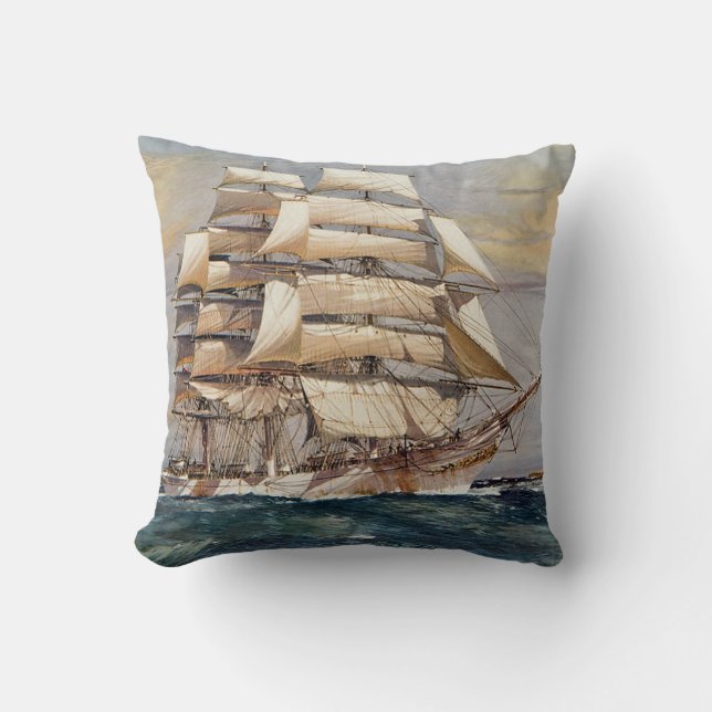 American Clipper Sovereign of the Seas Throw Pillow (Front)