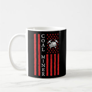 American Coal Miner Usa Flag Mining Miner For Coffee Mug
