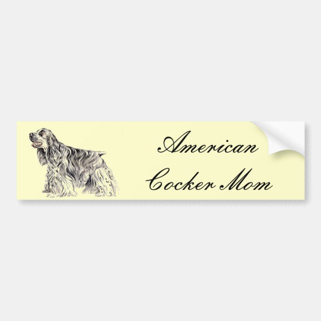 American Cocker Mom Bumper Sticker (Front)