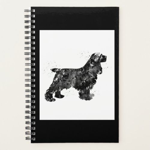 American Cocker Spaniel Art Watercolor Cute Dog Planner