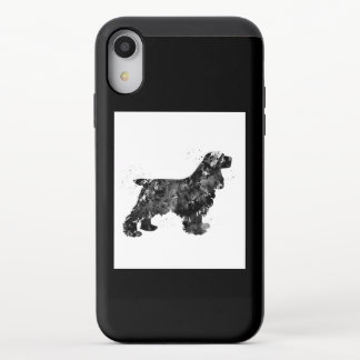 American Cocker Spaniel Art Watercolor Cute Dog iPhone XR Slider Case