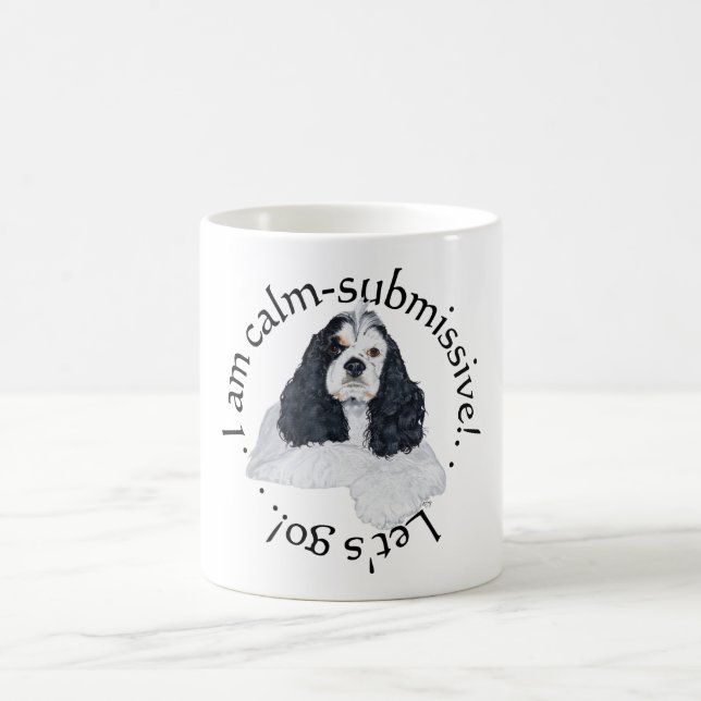 American Cocker Spaniel Calm Submissive Coffee Mug (Center)