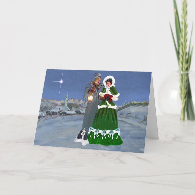 American Cocker Spaniel Christmas Holiday Card (Front)