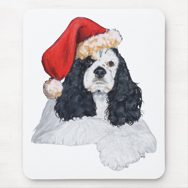 American Cocker Spaniel Christmas Mouse Pad (Front)
