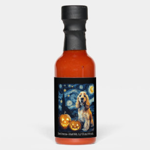 American Cocker Spaniel Cute Dog Halloween Jack O Hot Sauces