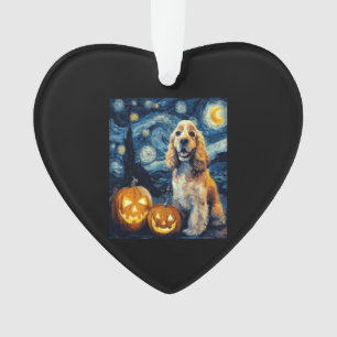 American Cocker Spaniel Cute Dog Halloween Jack O Ornament