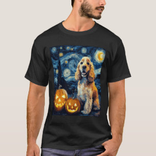 American Cocker Spaniel Cute Dog Halloween Jack O T-Shirt