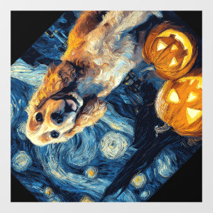 American Cocker Spaniel Cute Dog Halloween Jack O Wall Decal