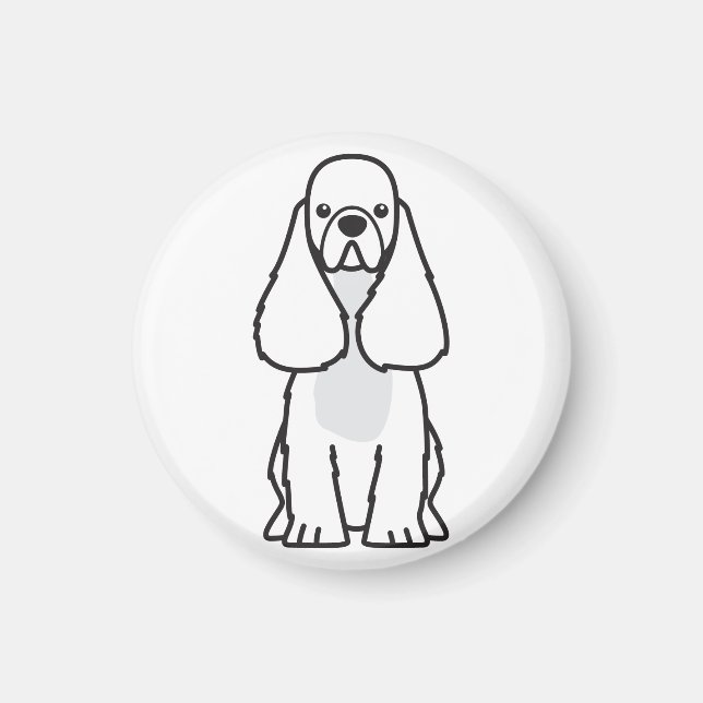 American Cocker Spaniel Dog Cartoon Magnet (Front)