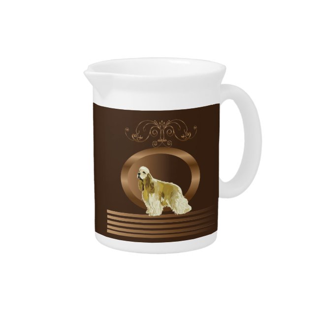 American cocker spaniel drink pitcher (Right)