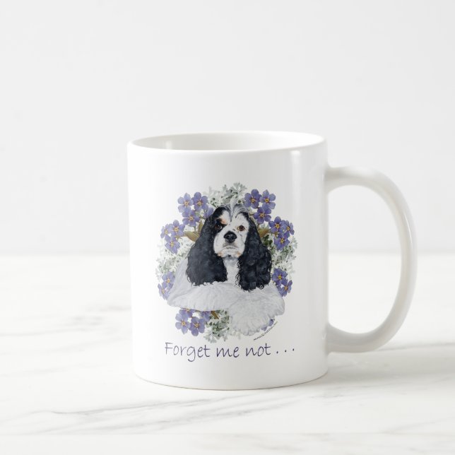 American Cocker Spaniel Forget Me Not Coffee Mug (Right)