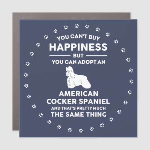 American Cocker Spaniel Happiness Car Magnet