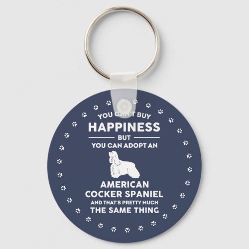 American Cocker Spaniel Happiness Keychain