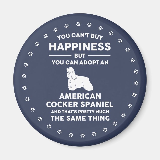 American Cocker Spaniel Happiness Magnet (Front)