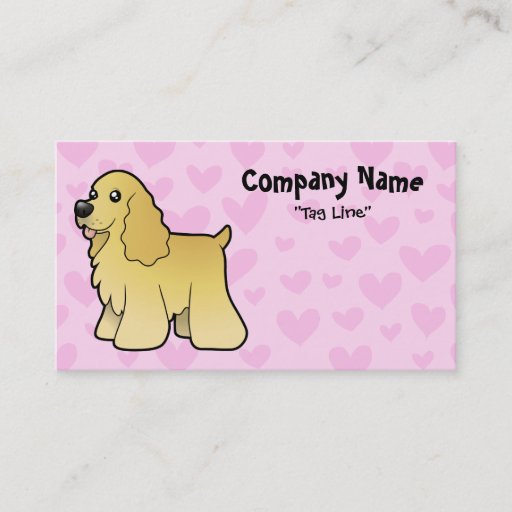 Customizable American Cocker Spaniel Love Business Card Templates