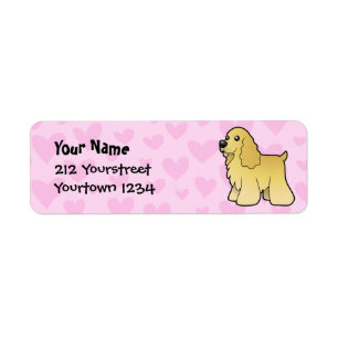 American Cocker Spaniel Love Label