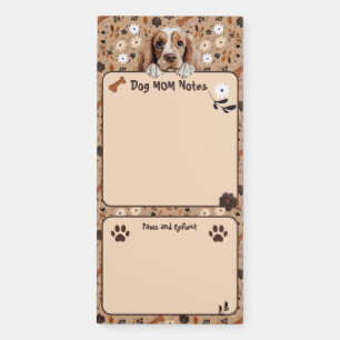 American Cocker Spaniel Mom Notes Paws and Reflect Magnetic Notepad
