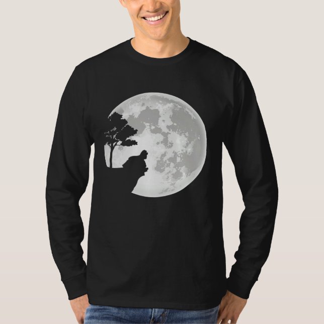 American Cocker Spaniel Moon Halloween Costume T-Shirt (Front)