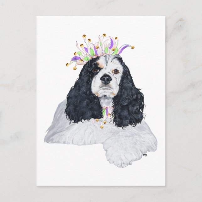 American Cocker Spaniel Party Animal Invitation Postcard (Front)