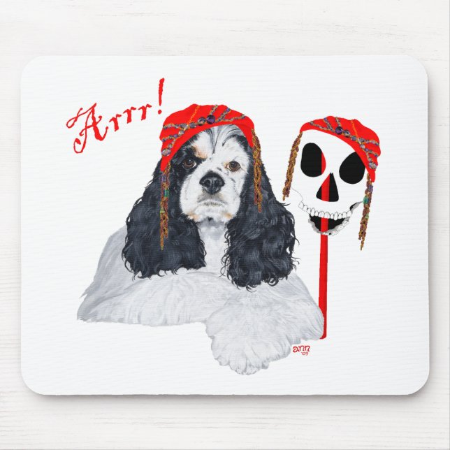 American Cocker Spaniel Pirate Mouse Pad (Front)