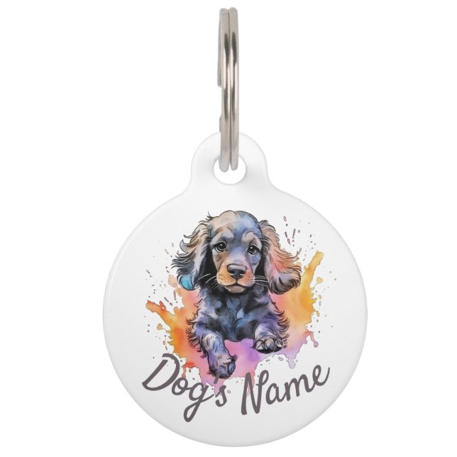 American Cocker Spaniel puppy Pet ID Tag (Front)