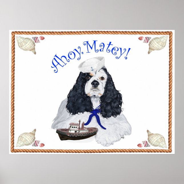 American Cocker Spaniel Sailor Poster (Front)