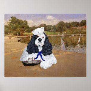 American Cocker Spaniel Sailor Poster