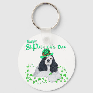 American Cocker Spaniel St. Patrick's Day Keychain
