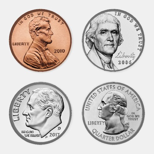 American Coins Coaster Set